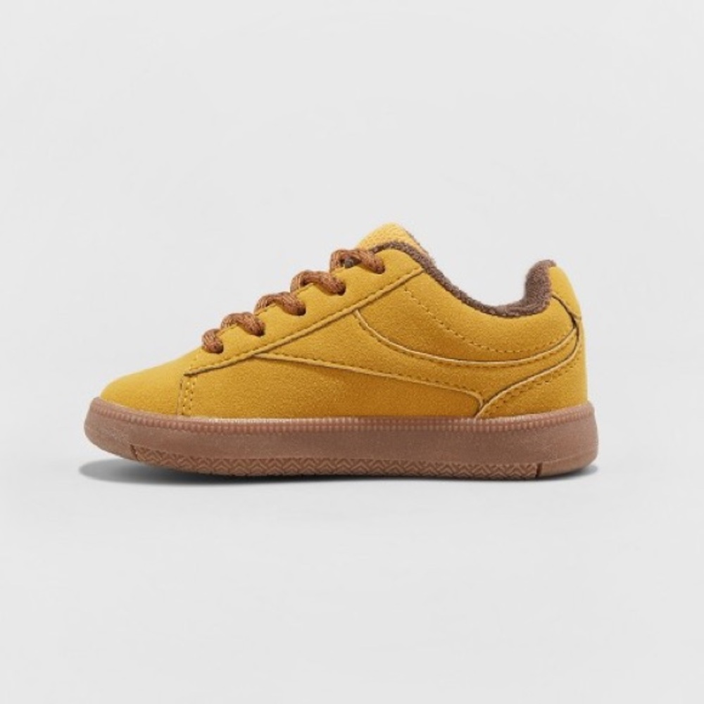 Cat & Jack Boys Mustard Brown Casual Sneaker NEW - Picture 2 of 3